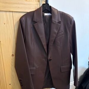 Mango Chocolate Brown Women's Blazer
